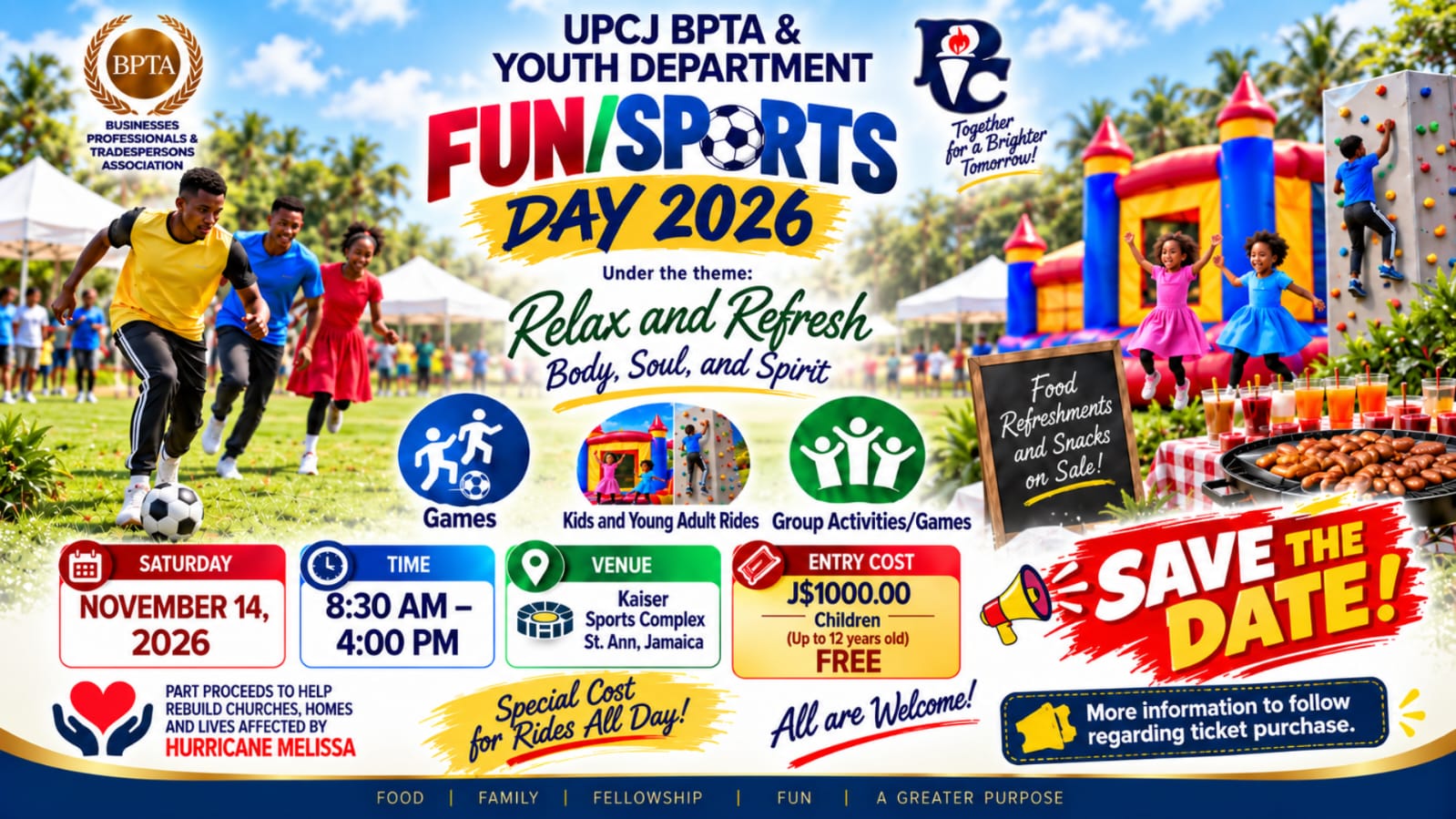 UPCJ BPTA & Youth Department Fun/Sports Day 2026